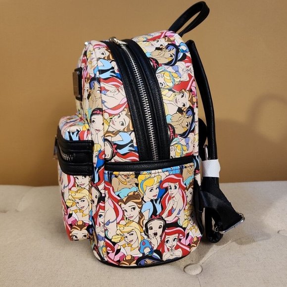 Loungefly Disney Classic Princess AOP Mini Backpack NEW ( A ) Actual Print main image 11